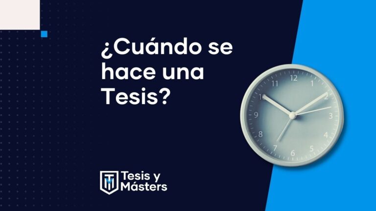 cuándo se hace una tesis