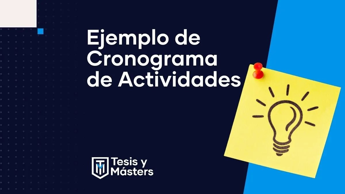 Ejemplo de cronograma de actividades