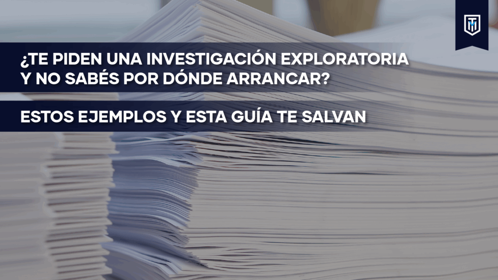Mensaje “Ejemplos de investigación exploratoria y guía para aplicarla en tu tesis”.