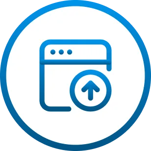 Icono de publicación o subida de contenido