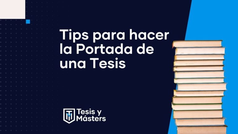 Tips para aprender a hacer la portada de una tesis