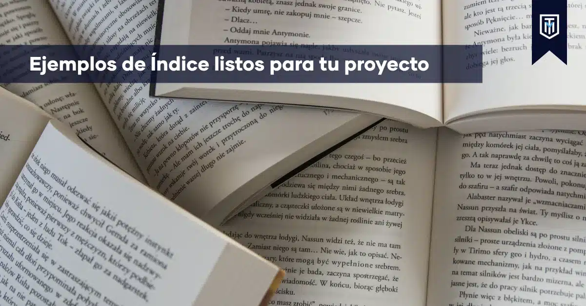 Ejemplos de índice para tesis, monografías y trabajos académicos con estructura organizada y orientación de Tesis y Másters.